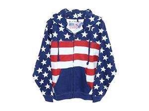 Unisex Proud American Flag Zip Up Hoodie Sweatshirt USW3543 , White , Medium Unisex Proud American Flag Zip Up Hoodie Sweatshirt USW3543 , White , Medium