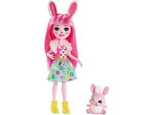 Enchantimals Bree Bunny Doll & Twist Figure, 6-inch small doll, with long pink hair, animal ears and tail, removable skirt, shrug and shoes, Gift for 3 to 8 Year Olds [BRB Exclusive]