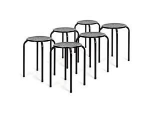 Best Choice Products Metal Backless Round Top Stools, Set of 6, Black Best Choice Products Metal Backless Round Top Stools, Set of 6, Black