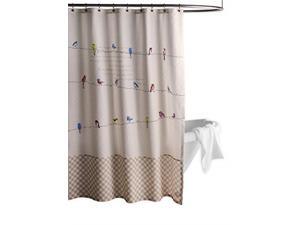 Maison d' Hermine Birdies On Wire 100% Cotton Shower Curtain with 12 Button Holes (72"X72") Maison d' Hermine Birdies On Wire 100% Cotton Shower Curtain with 12 Button Holes (72"X72")