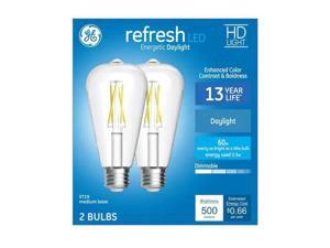 GE refresh LED Vintage 60 watt equivalent Daylight Dimmable Decorative light bulb (2 pack) GE refresh LED Vintage 60 watt equivalent Daylight Dimmable Decorative light bulb (2 pack)