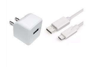 Type C Cable + USBelieve Wall Charger one port Block Cube Plug Power Charging Adapter for iPhone 12/12 mini/11/Xs/XS Max/XR/X/8/7, iPad Pro/Air 2/Mini 3/Mini 4, Switch, Samsung S4/S5, and More