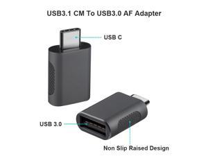 eCables USB-A Female to USB-C Male Adapter (2-Pack)