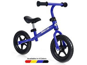 HoneyJoy Kids Balance Bike No Pedal Training Bicycle w/ Adjustable Handlebar & Seat Blue