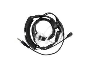3.5mm Adjustable Throat Mic Microphone Covert Acoustic Tube Earpiece Headset With Finger PTT for Mobile Clubs Online Chating