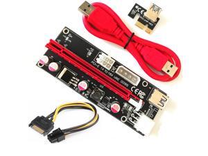 PCI-E Riser For Bitcoin/Litecoin/ETH Coin PCEI64P-N03 009S 1X to 16X With USB 3.0 Extension Cable - 2 Packs PCI-E Riser For Bitcoin/Litecoin/ETH Coin PCEI64P-N03 009S 1X to 16X With USB 3.0 Extension Cable - 2 Packs
