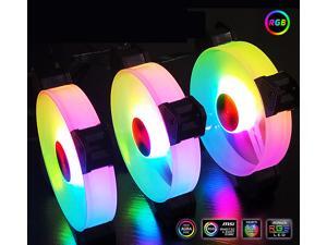 FRCOLOR RGB Series Case Fan, 140mm Computer Cooling Fan Silent Version Desktop Computer Case Radiator, PC Case CPU Computer Cooling Belt Cooler, Radiator System 2 Pieces FRCOLOR RGB Series Case Fan, 140mm Computer Cooling Fan Silent Version Desktop Computer Case Radiator, PC Case CPU Computer Cooling Belt Cooler, Radiator System 2 Pieces