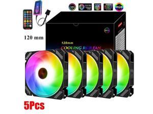 FRCOLOR RGB Series Chassis Fan 120mm With Remote Control Fan Hub And Extension, Computer Mute And Adjustable LED Chassis Fan CPU Computer Cooling With Cooler, Radiator System 5 Pcs FRCOLOR RGB Series Chassis Fan 120mm With Remote Control Fan Hub And Extension, Computer Mute And Adjustable LED Chassis Fan CPU Computer Cooling With Cooler, Radiator System 5 Pcs