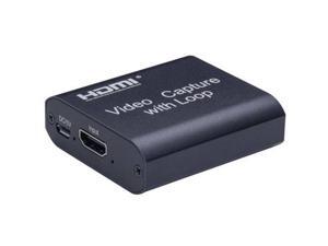 HDMI Audio Video Capture Card, 4K HD HDMI Video Capture Card with HDMI Loop Out 1080P 60FPS for  Live Streaming Game Recorder Device, PS4, Switch, Xbox One, Xbox 360