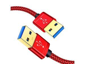 USB 30 A to A Male Cable USB to USB Cable 2 Pack33ft+66ft USB Male to Male Cable Double End USB Cord with GoldPlated Connector for Hard Drive Enclosures DVD Player Laptop Cooler Red USB 30 A to A Male Cable USB to USB Cable 2 Pack33ft+66ft USB Male to Male Cable Double End USB Cord with GoldPlated Connector for Hard Drive Enclosures DVD Player Laptop Cooler Red