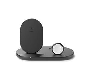 belkin 3-in-1 wireless charger (wireless charging station for iphone, apple watch, airpods) wireless charging dock, iphone charging dock, apple watch charging stand