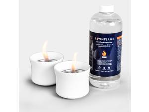 LOVINFLAME Pearl Ceramic Candles Gifts Set Portable Table Fire Pits Winter Warmer Fireplace Indoor Home Décor Smokeless Wind-Resistant Refillable Votive Christmas Present, with Ethanol-Free Fuel (Clas