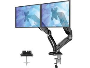 Dual Monitor Stand - Fully Adjustable Monitor Desk Mount Gas Spring LCD Monitor Arm VESA Mount for 13" to 27" Flat Curved Computer Screens - Each Arm Holds Up to 17.6lbs
