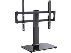 Universal TV Stand for 3280 Inch LCDLEDOLED TVs Tabletop TV Stand Base with VESA up to 600x400mm Height Adjustable TV Stand Mount Holds up to 99lbs with Tempered Glass