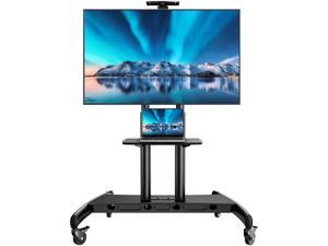 Mobile TV Stand for 5590 Inch FlatCurved Screen TV Max VESA 800x500mm Outdoor TV Cart with Height Adjustable AV Shelf UL Certificated Rolling Floor TV Stand Holds up to 200Lbs