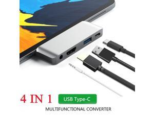 4 In 1 Usb-C To HDMI+3.5+USB+PD Hub Type-C Expansion Pad Pro Hub