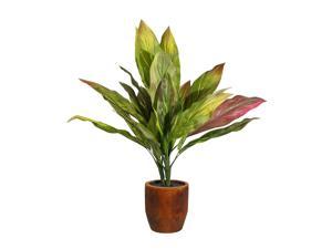 YIHE HOME Fake Plants Artificial Tree Outdoor Artificial Plants with Plant Pots Hosta for Home Office Farmhouse Bathroom Indoor&Outdoor Realistic Greenery Decor (Potted)
