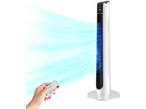 Tower Fan-Oscillating Fan for home, Cooling, Quiet, LED Display, 12-Hour Timer, 36'' Electric White Standing Bladeless Fan with Remote for Whole House, Office, Living Room, Bedroom
