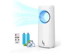 Portable Air Conditioner - Personal Evaporative Cooler, Small Fan that Blows Cold Air, 3 Speeds, 60°Oscillation, 7.5-Hour Timer, Humidifiers Function for Garage, Home, Office, Room