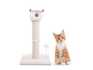 Poils bebe Cat Scratching Post, 30.3’’ Tall Alpaca Scratcher Cat Furniture with Spring Ball for Indoor Cats and Kittens Handmade Cat Tower Wrapped by Natural Sisal Ropes Poils bebe Cat Scratching Post, 30.3’’ Tall Alpaca Scratcher Cat Furniture with Spring Ball for Indoor Cats and Kittens Handmade Cat Tower Wrapped by Natural Sisal Ropes
