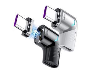 2 Pack Magnetic USB C Adapter Type C Connector Right Angle Support USB PD 100W Quick Charge & 480Mb/s Data Transfer Compatible with USB-C Mobile Phone,Laptops&Tablets 2 Pack Magnetic USB C Adapter Type C Connector Right Angle Support USB PD 100W Quick Charge & 480Mb/s Data Transfer Compatible with USB-C Mobile Phone,Laptops&Tablets