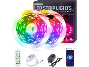 50FT/15M Bluetooth LED Strip Lights,RGB 5050 Smart Led Light with APP Control,Computer Case Led Light Strips Compatible with IR Remote Control, Smartphone Bluetooth Control, Music Sync for Home Decor 50FT/15M Bluetooth LED Strip Lights,RGB 5050 Smart Led Light with APP Control,Computer Case Led Light Strips Compatible with IR Remote Control, Smartphone Bluetooth Control, Music Sync for Home Decor