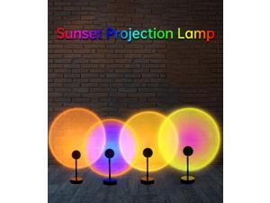 Sunset Projection Lamp Night Light Projector Led Lamp Rainbow Sun Lamp 180 Degree Rotation USB Plug in Romantic Projector Light for Selfie/Home/Living Room/Bedroom Decor