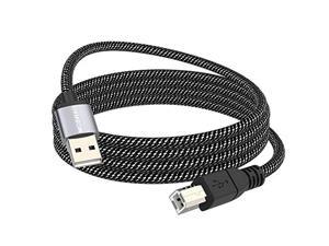 moswag usb printer cable 5ft/1.5meter scanner cable usb printer cord type a to type b durable usb 2.0 scanner cord high speed for hp,canon,dell,epson,lexmark,xerox,brother,samsung