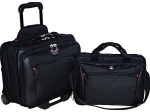 swissgear potomac 2-pc business set with double zipper overnighter rolling case and matching 15.4" laptop case swissgear potomac 2-pc business set with double zipper overnighter rolling case and matching 15.4" laptop case