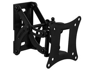 mount-it! tv wall mount, universal fit for 19, 20, 24, 27 inch tvs and computer monitors, full motion tilt and swivel, vesa 75, 100 compatible, 66 lbs capacity