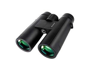 brigenius 10x42 roof prism binoculars with clear weak night vision, hd professional compact binoculars for bird watching hunting travel outdoor sports games and concerts with bak4