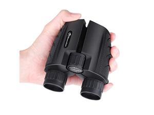 brigenius 10x25 compact binoculars, high powered binoculars for adults with low light night vision, easy focus binoculars clear for bird watching, outdoor sports games and concerts