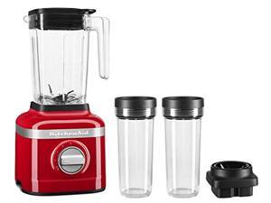 kitchenaid ksb1332pa 48oz, 3 speed ice crushing blender with 2 x 16oz personal jars to blend and go, passion red