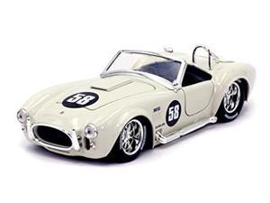 jada toys bigtime muscle 1:24 1965 shelby cobra 427 s/c die-cast car white, toys for kids and adults