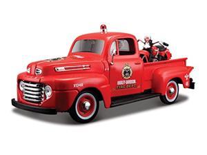 Details about   1948 Ford F-1 Pickup Truck "Harley Davidson" w/Motorcycle 1/24 Diecast by Maisto 