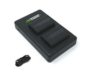np-fw50 wasabi power battery (2-pack) & micro usb dual charger for sony alpha a5100, a6000, a6300, a6400, a6500, alpha a7, a7 ii, a7r, a7r ii, a7s, a7s ii, dsc-rx10 iii, rx10 iv & np-fw50 wasabi power battery (2-pack) & micro usb dual charger for sony alpha a5100, a6000, a6300, a6400, a6500, alpha a7, a7 ii, a7r, a7r ii, a7s, a7s ii, dsc-rx10 iii, rx10 iv &