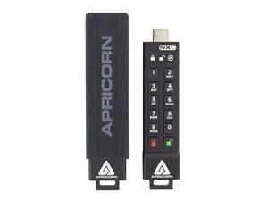 apricorn 128gb aegis secure key 3 nxc 256-bit hardware-encrypted usb 3.2 type c flash drive, fips 140-3 level 3 validation pending (ask3-nxc-128gb)