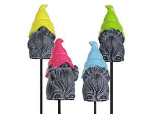 exhart gnome garden stakes w/neon hats (set of 4), garden gnome plant stakes - cute hat gnome yard stakes art dcor - durable & uv treated resin gnomes garden decorations for garden exhart gnome garden stakes w/neon hats (set of 4), garden gnome plant stakes - cute hat gnome yard stakes art dcor - durable & uv treated resin gnomes garden decorations for garden