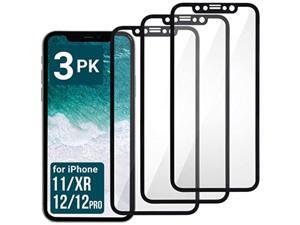 aduro screen protector for apple iphone 12/12 pro / 11 / xr, shatterguardz tempered glass shatter proof film, 3 pack aduro screen protector for apple iphone 12/12 pro / 11 / xr, shatterguardz tempered glass shatter proof film, 3 pack