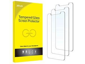 jetech screen protector for iphone 12/12 pro 6.1-inch, tempered glass film, 3-pack
