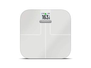 garmin index s2, smart scale with wireless connectivity, measure body fat, muscle, bone mass, body water% and more, white (010-02294-03)