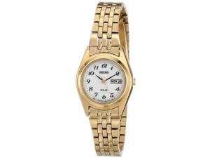 seiko women's sut118 gold-tone stainless steel watch