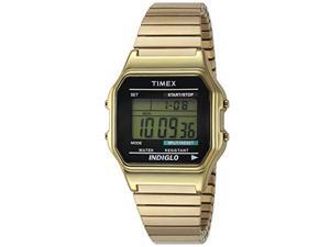 timex men's t78677 classic digital gold-tone stainless steel expansion band watch