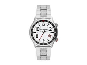 columbia outbacker quartz watch with stainless steel strap, silver, 11 (model: csc01-006)
