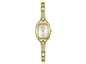 guess women's quartz watch with stainless steel strap, gold, 7.5 (model: gw0249l2)