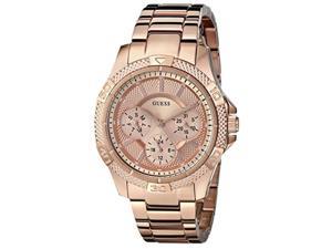 guess women's u0235l3 dynamic feminine rose gold-tone mid-size sport watch