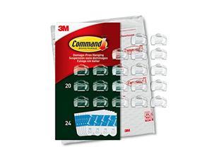 command outdoor light clips, clear, 20-clips, 24-strips, decorate damage-free