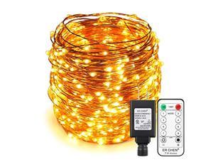Super Long 165ft/50M 500 LEDs Warm White Copper Wire LED Fairy Lights Plug in 