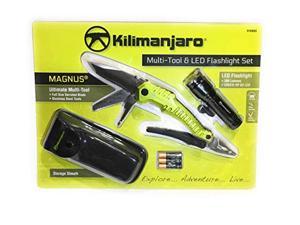 magnus kilimanjaro multi-tool & led flashlight set (lime green)