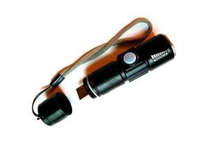cree rechargeable flashlight with integrated usb connector and charging circuit